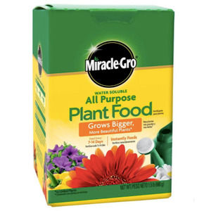 4 Miracle-Gro Water Soluble All Purpose Plant Food Safe for All Plants 1.5 lbs
